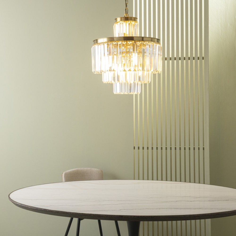 Lustre en métal doré — vue 3