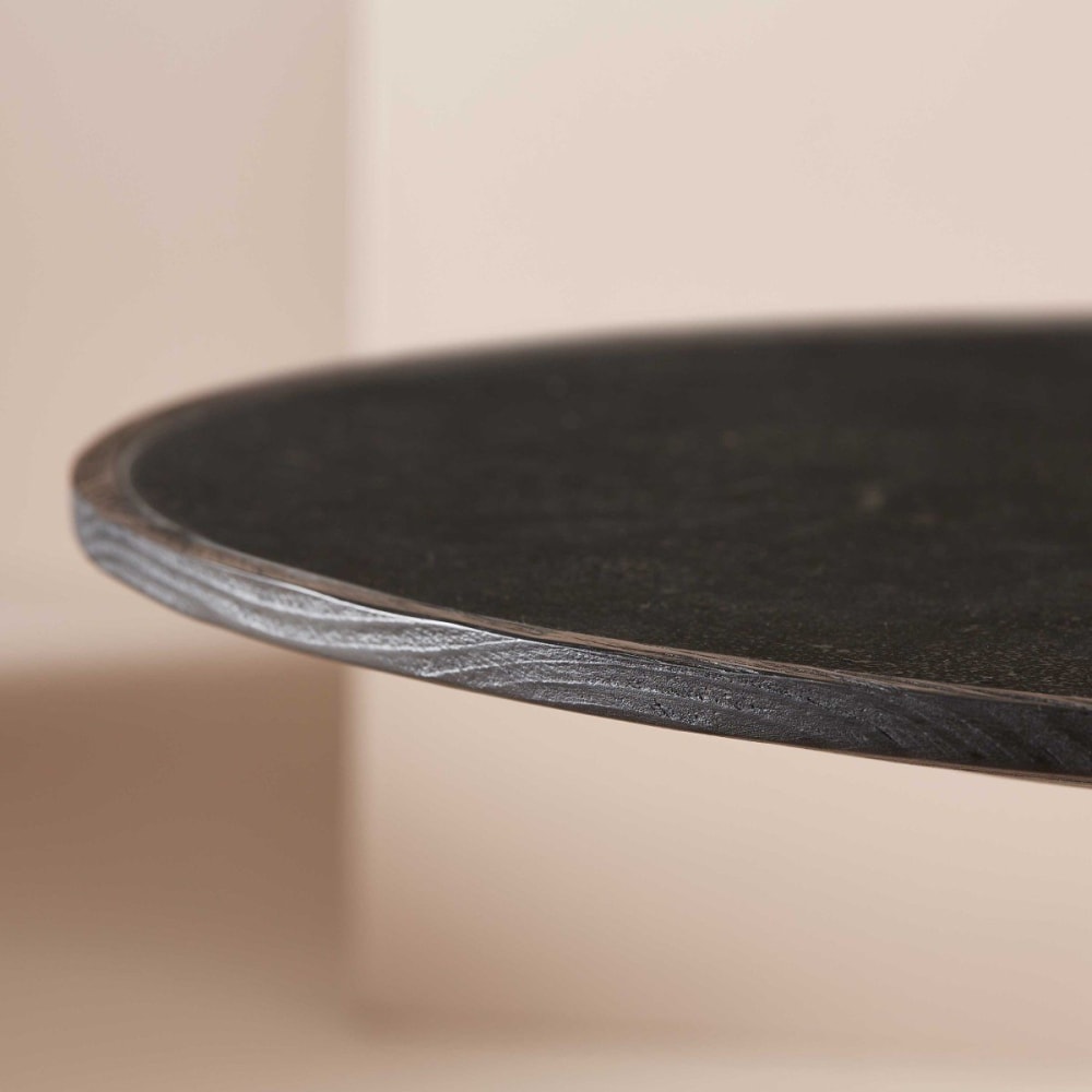 Table basse en chêne et pierre bleue l70 cm