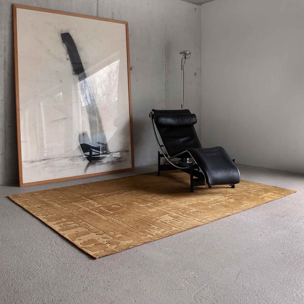 Tapis salon et chambre moderne tissé plat  280x390 cm Jaune