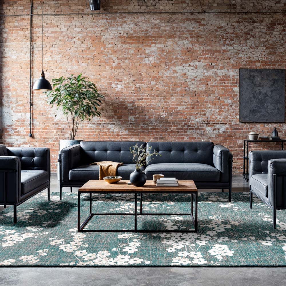 Teppich waschbar In-/Outdoor Blau 140x200 - Maisons Du Monde