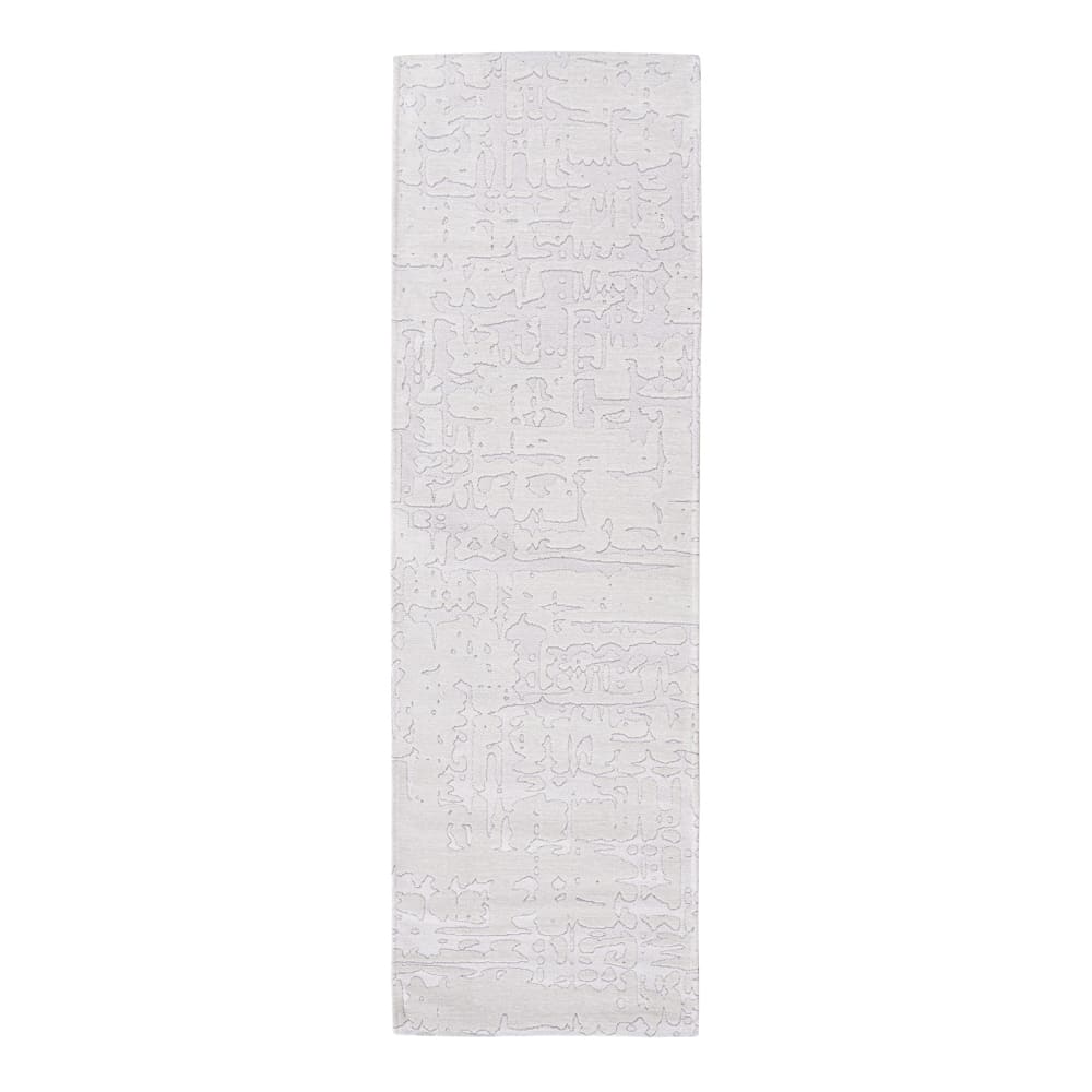 Louis de Poortere BAOBAB - Teppich waschbar In-/Outdoor Grau 80x250 style modern Weiß Pes - Polyester