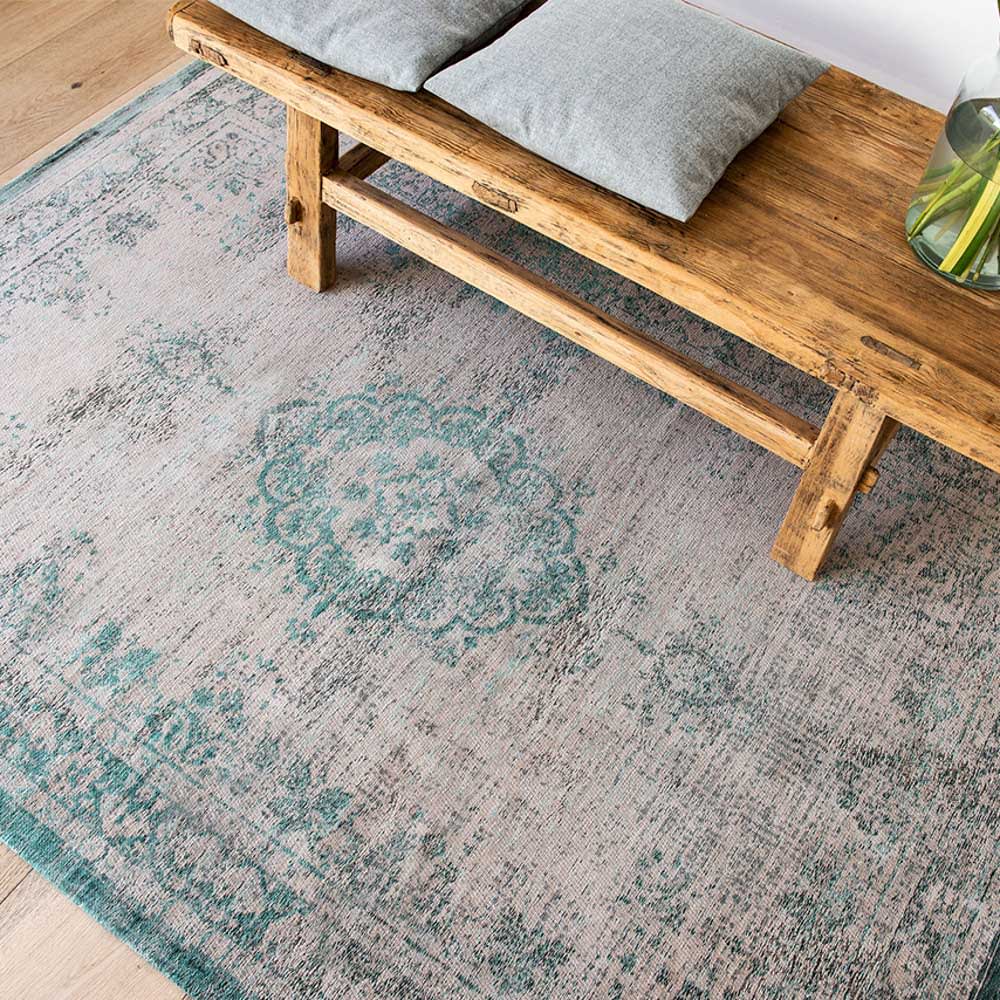 MEDALLION - Teppich waschbar In-/Outdoor Blau 80x150 - Maisons Du