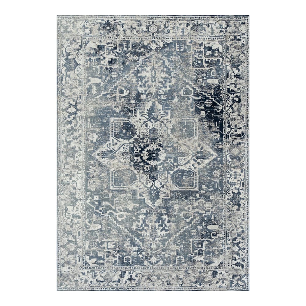 Louis de Poortere TABRIZ - Teppich waschbar In-/Outdoor Blau 280x390 Blau Pes - Polyester