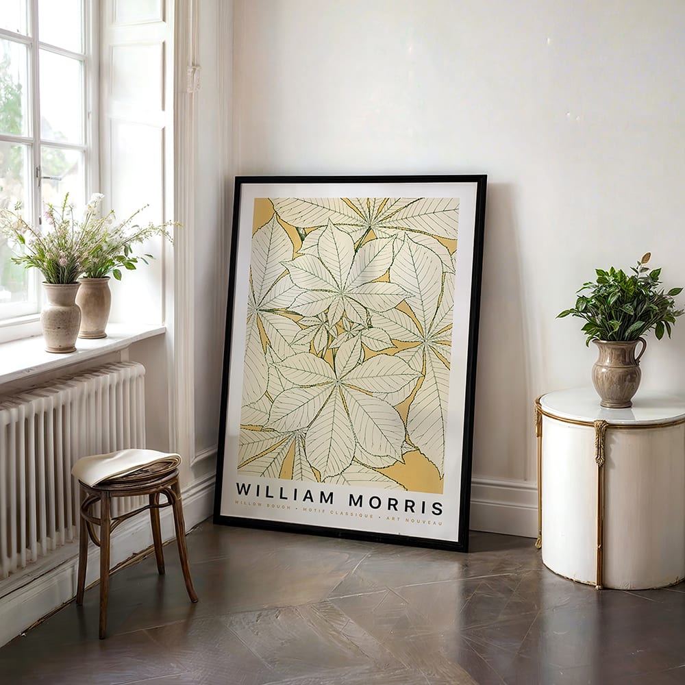 Poster Lab Wandbild weidenmuster IX, schwarzer rahmen, 50x70 cm Mehrfarbig Holz