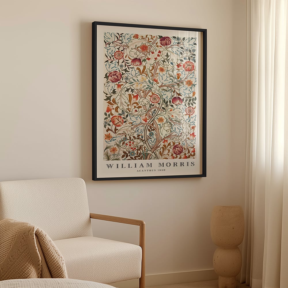 Poster Lab Wandbild acanthus, schwarzer rahmen, 50x70 cm Mehrfarbig Holz