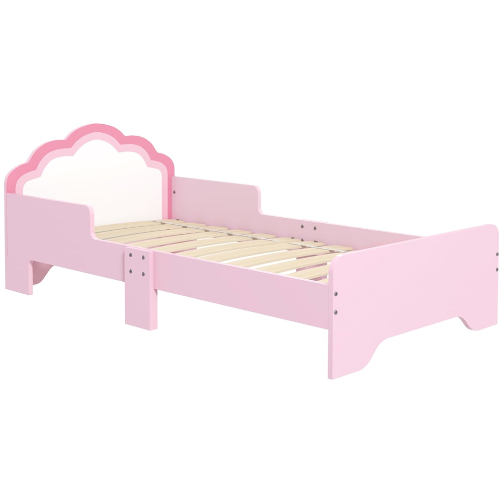 Lit pour enfants 3 à 6 ans design nuage en bois rose Lit pour enfants 3 à 6 ans design nuage en bois rose