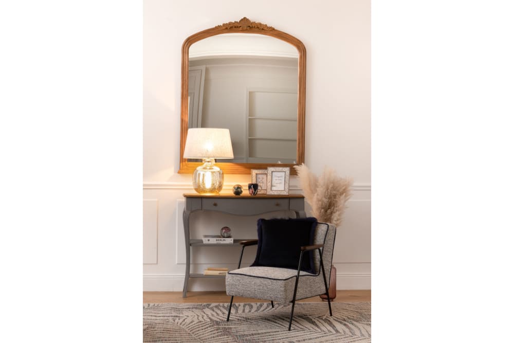 Miroir à moulures en bois de style romantique H145