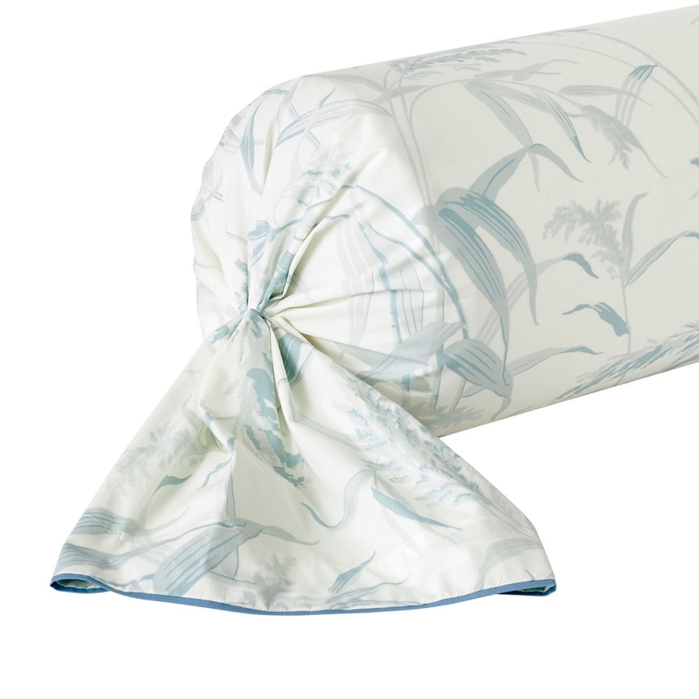 Taie de traversin percale bleu clair 43x210 cm