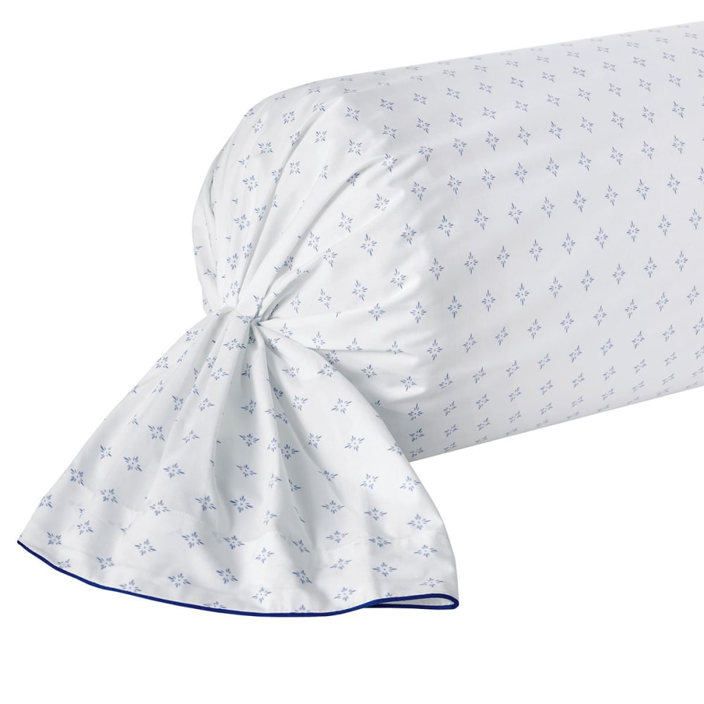 Taie de traversin percale bleu clair 43x210 cm
