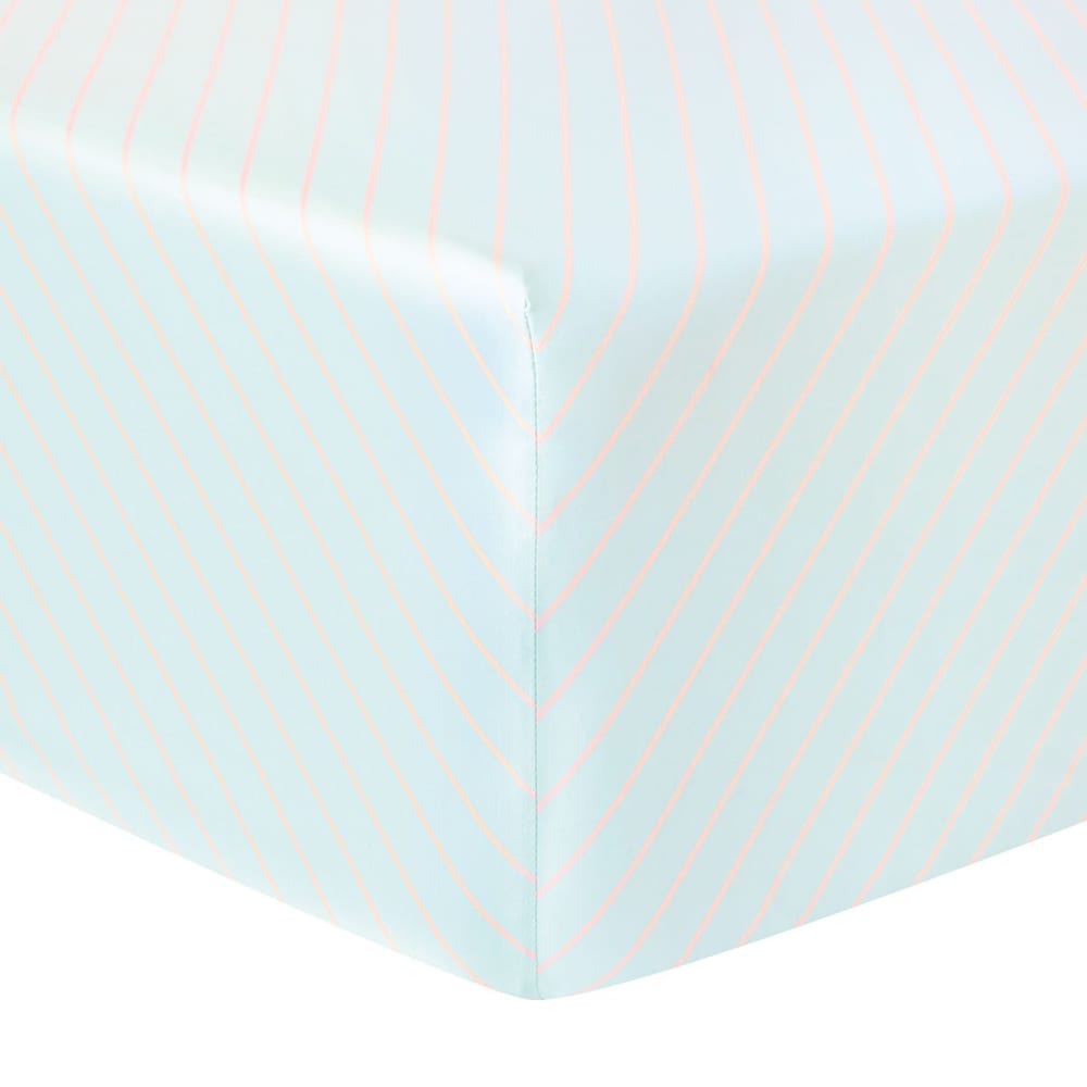 Drap housse percale vert clair 90x190 cm