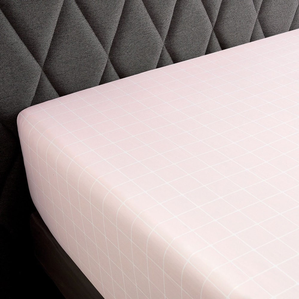 Drap housse satin rose clair 140x190 cm — vue 3