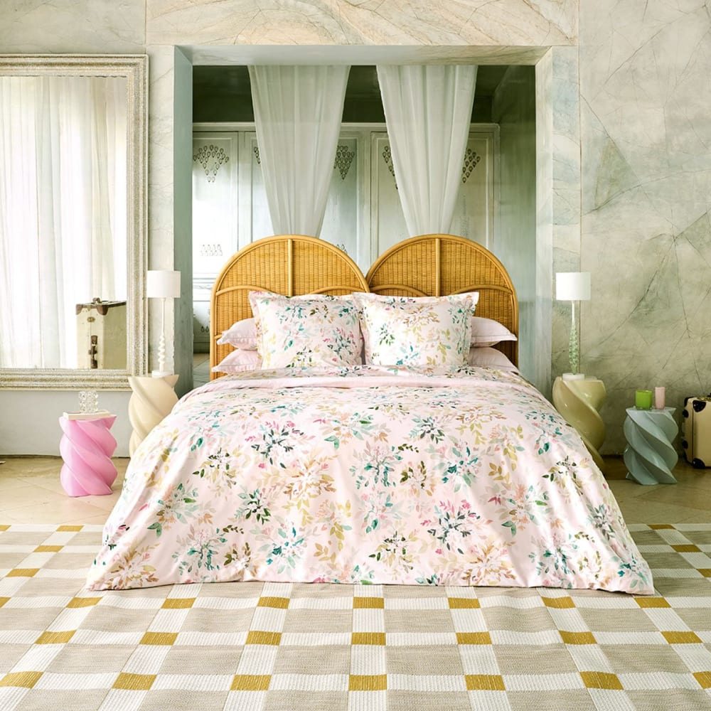 Drap housse satin rose clair 140x190 cm — vue 4