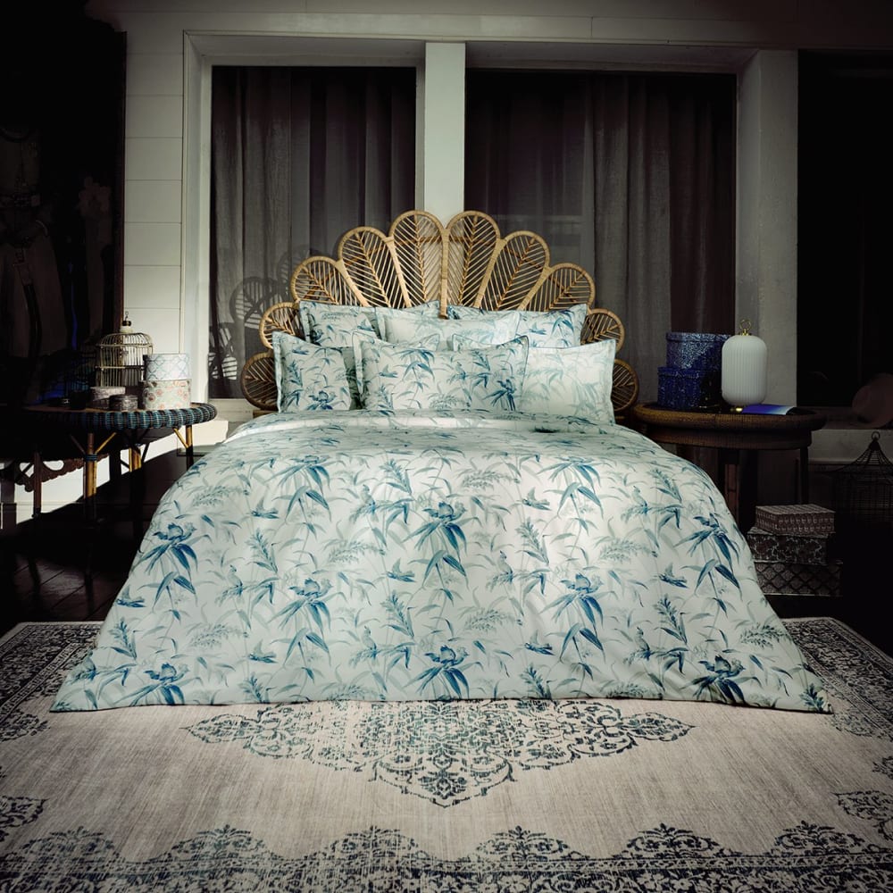 Drap housse percale bleu clair 90x190 cm — vue 4