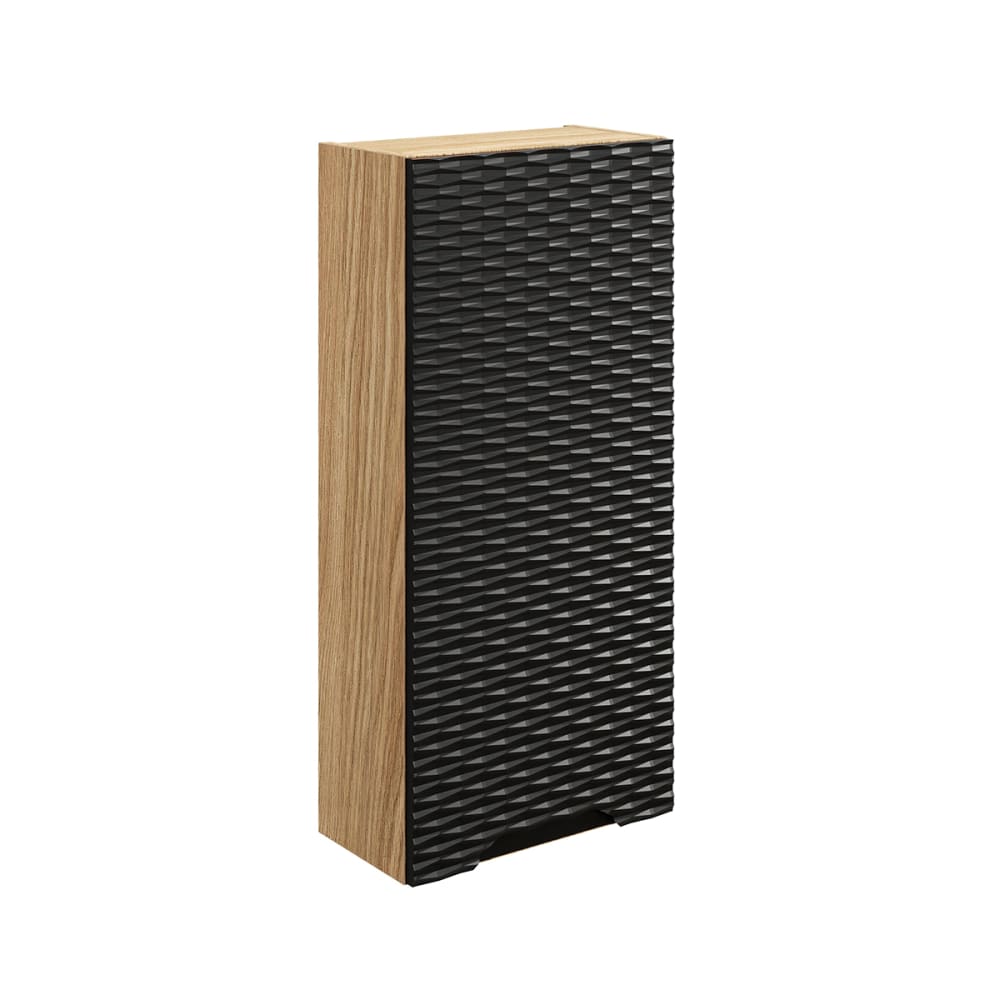 Demi-colonne 1 porte stratifiés noir et beige