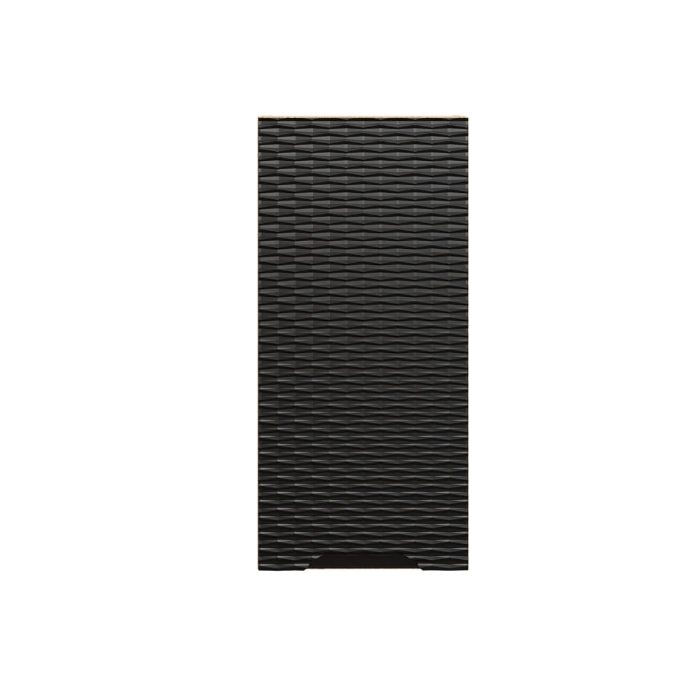 Halbsäule 1 Tür Laminat Schwarz und Holz - Maisons Du Monde
