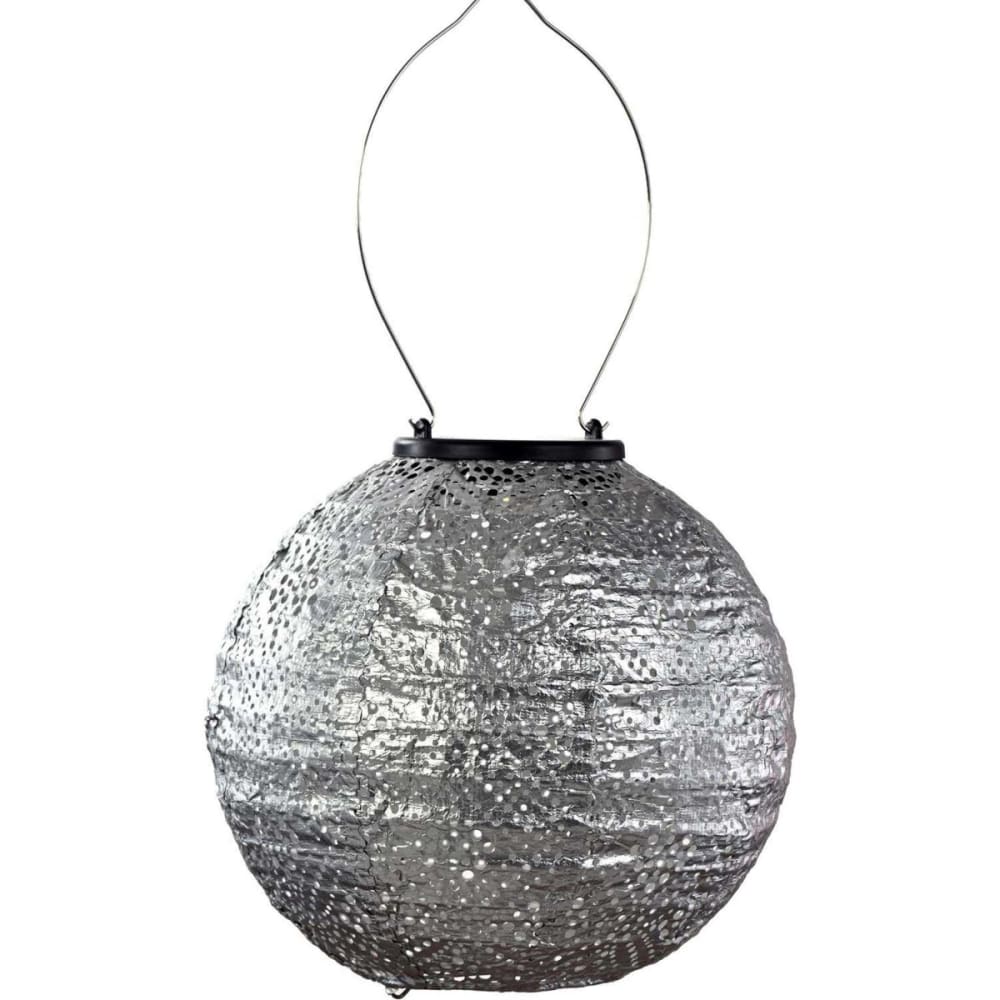 Lanterne solaire round 20 cm topaze - argent
