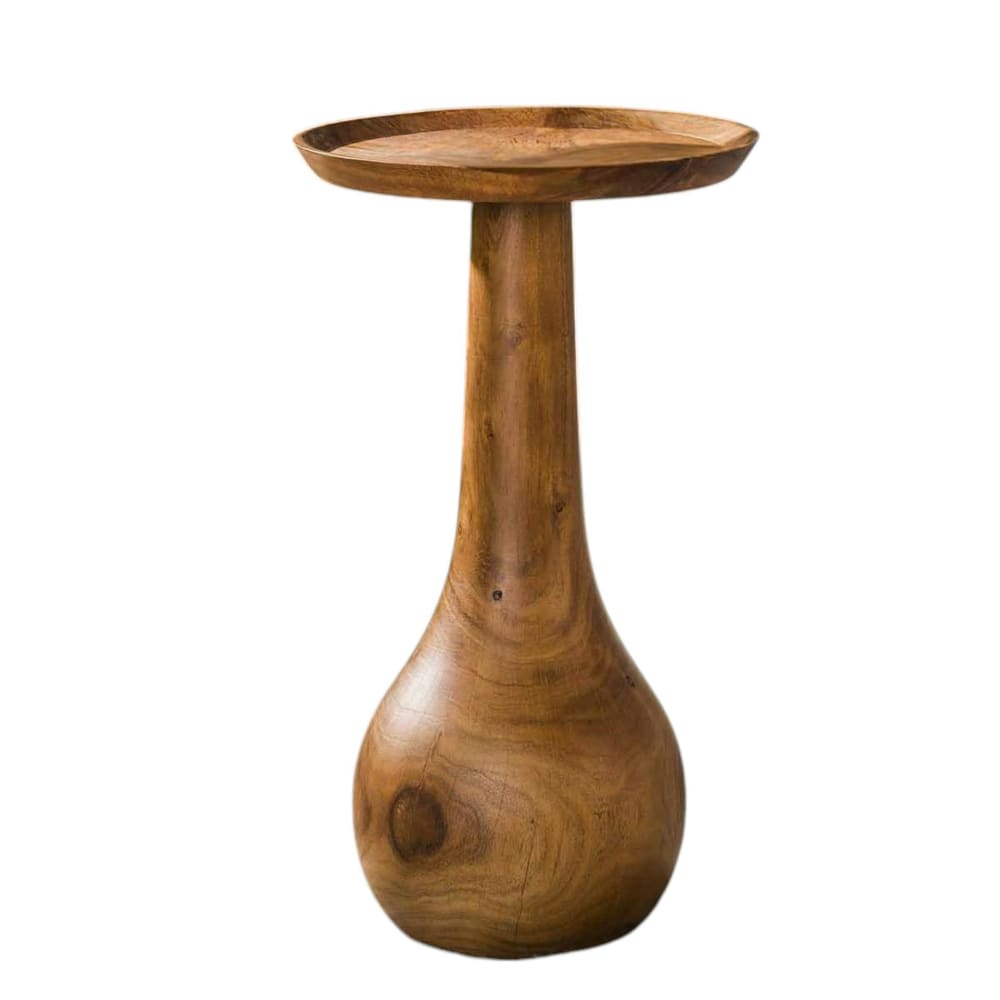 Bout de canapé rond en acacia massif 35 cm