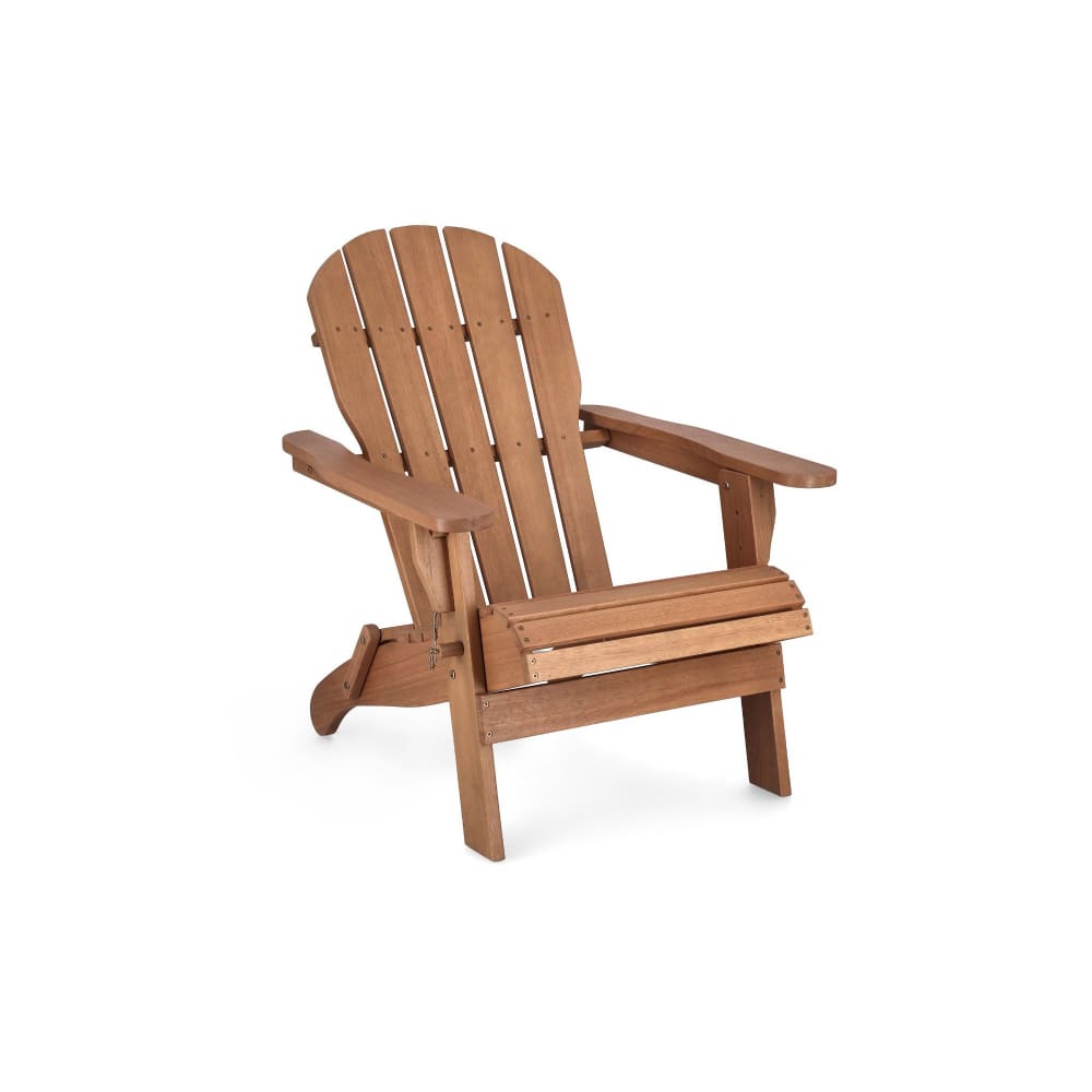 Fauteuil relax pliant à accoudoirs en bois d'acacia