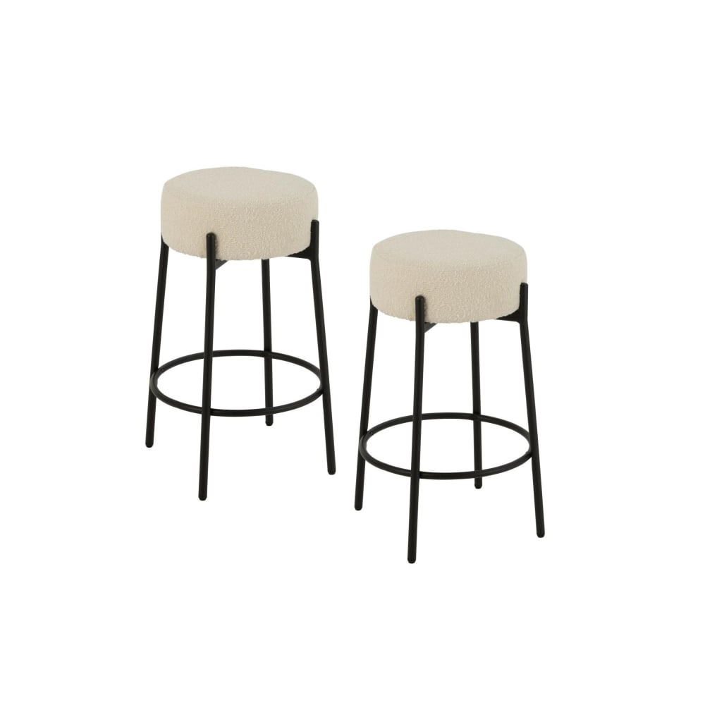 Lot 2 tabourets - noir bar