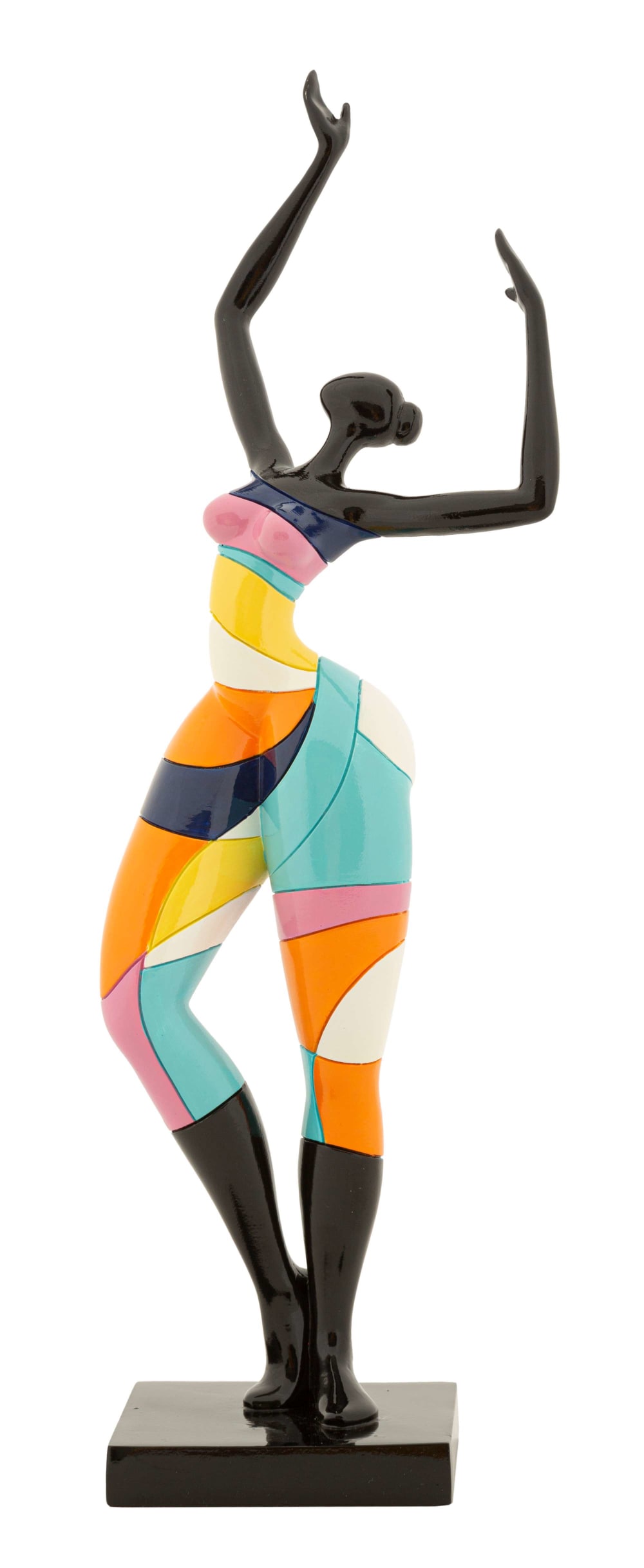 Petite femme en résine multicolore 12,5x10x38 cm
