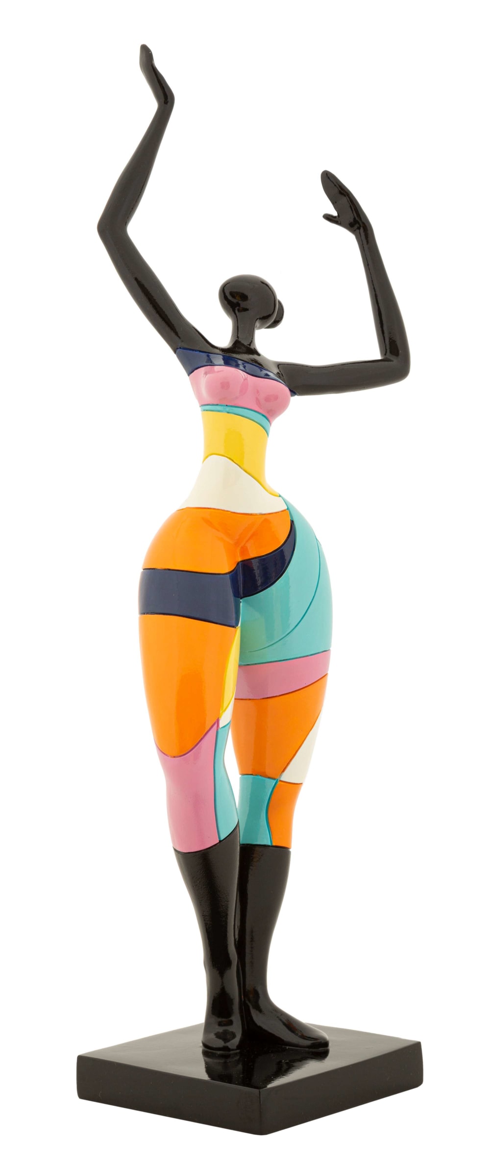 Petite femme en résine multicolore 12,5x10x38 cm — vue 3