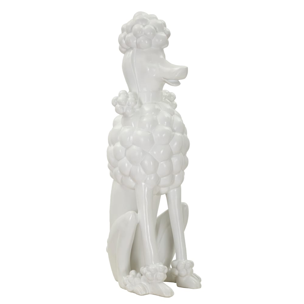 chien caniche en résine