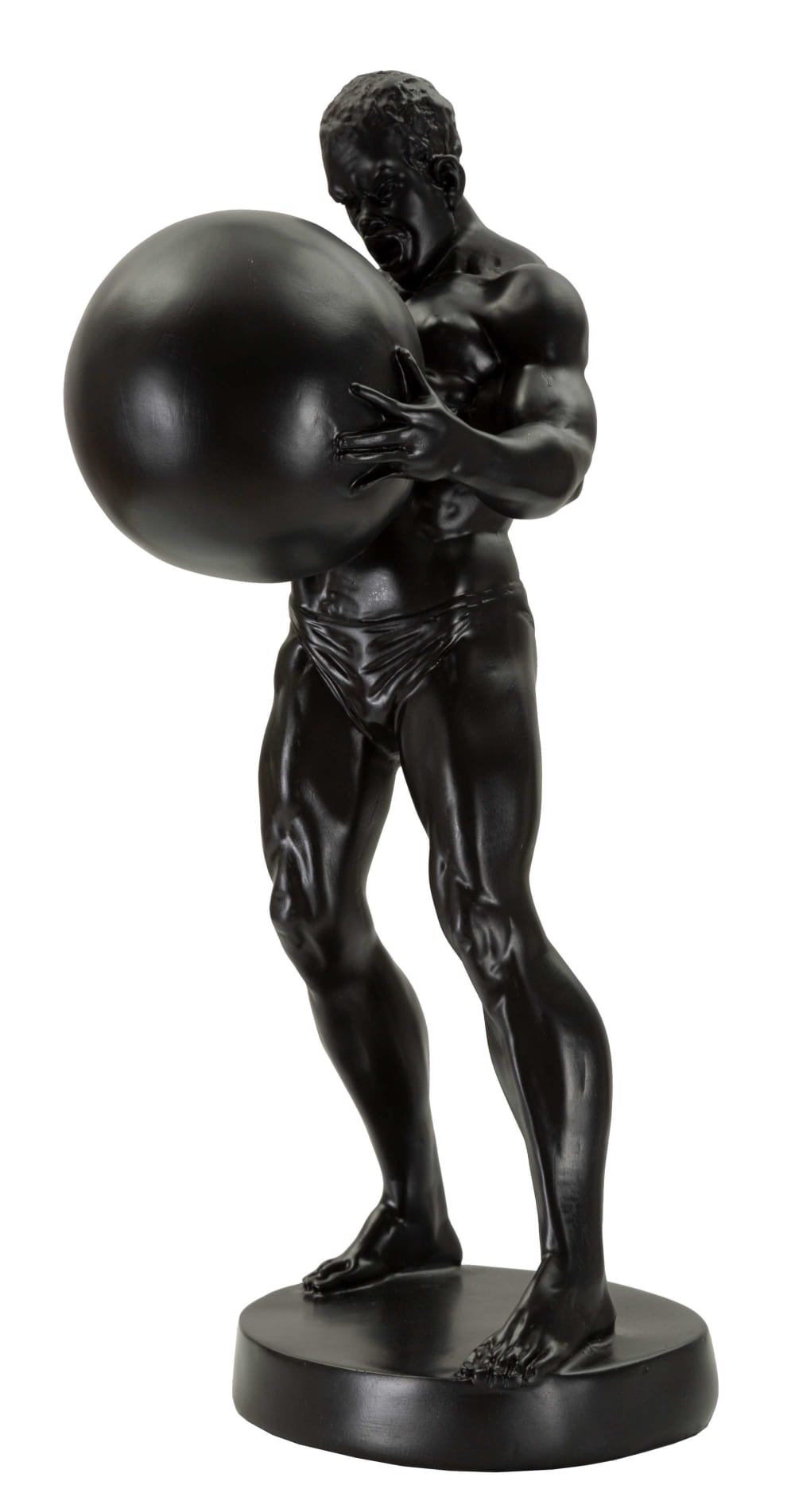Homme en résine noire 18,5x20,5x43,5 cm — vue 3