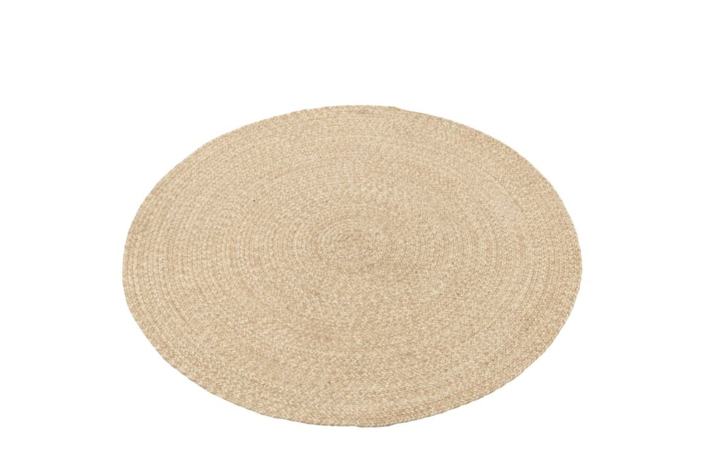 Tapis rond intérieur extérieur D150 chiné beige