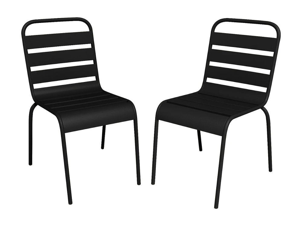 Lot de 2 fauteuils acier