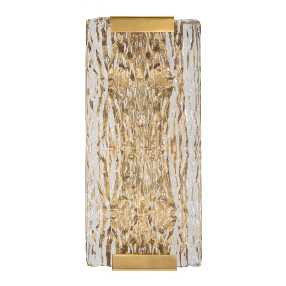 Applique en métal doré et verre, 36x15x10 cm