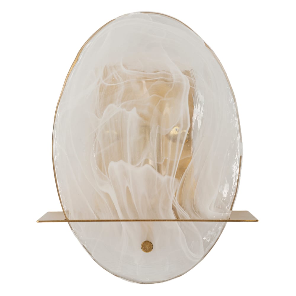 Applique en métal doré et verre, 20x11x25 cm