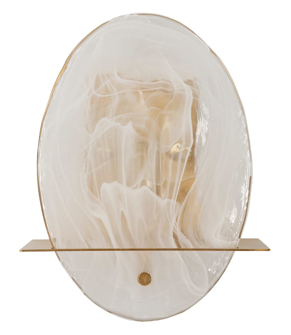 Applique en métal doré et verre, 20x11x25 cm