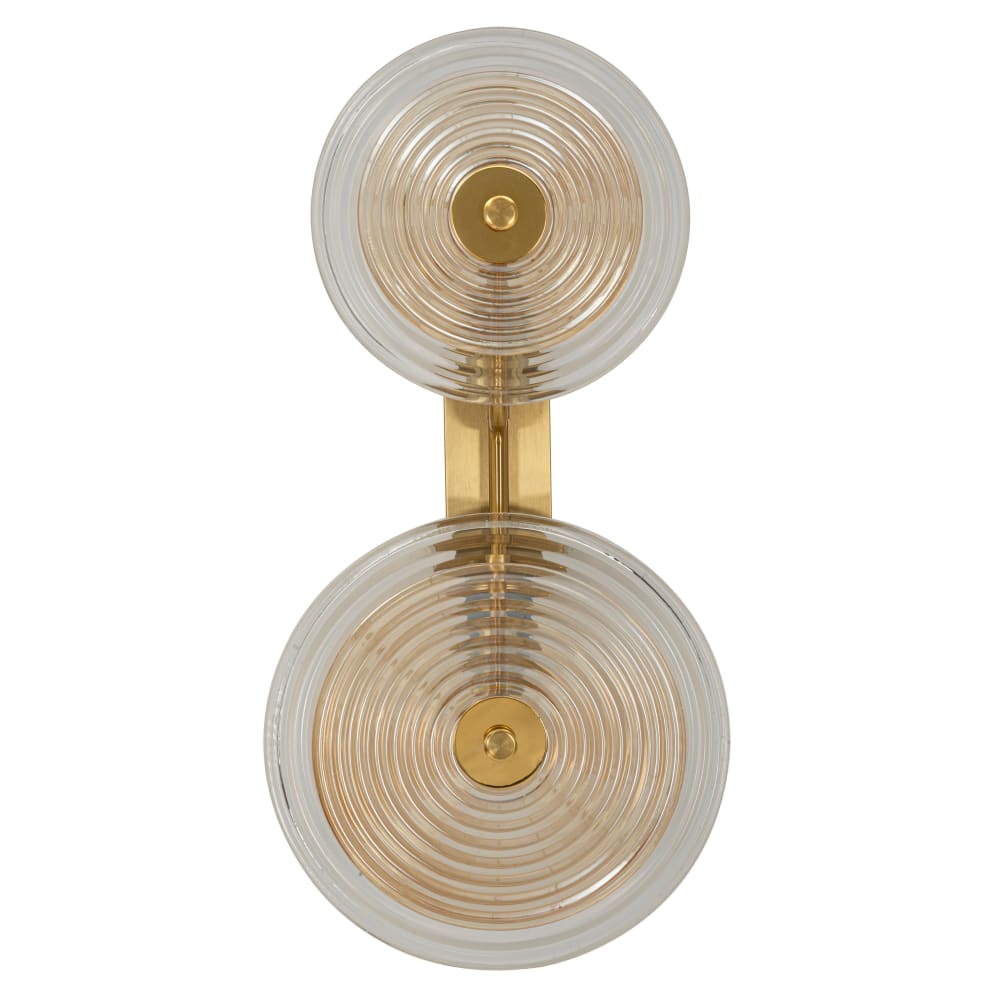 Applique en métal doré et verre, 25x10x52 cm