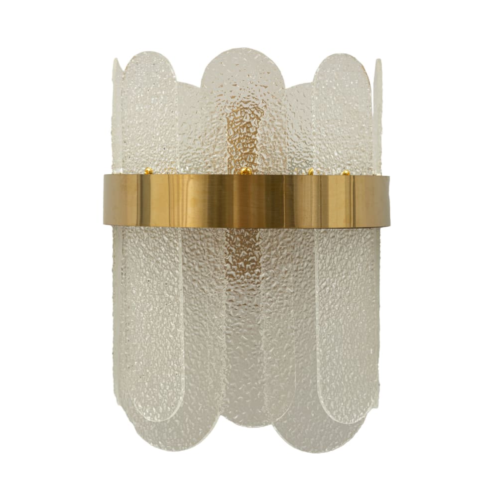 Applique en métal doré et verre, 20x14x28 cm