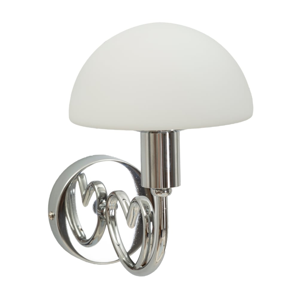 Applique en métal argenté et verre, 23x15x22 cm