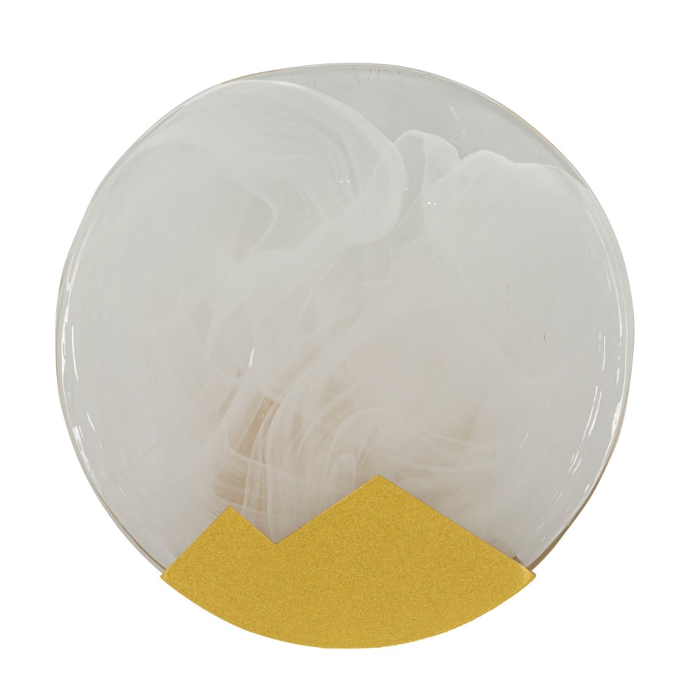 Applique en métal doré et verre Ø 20x10 cm