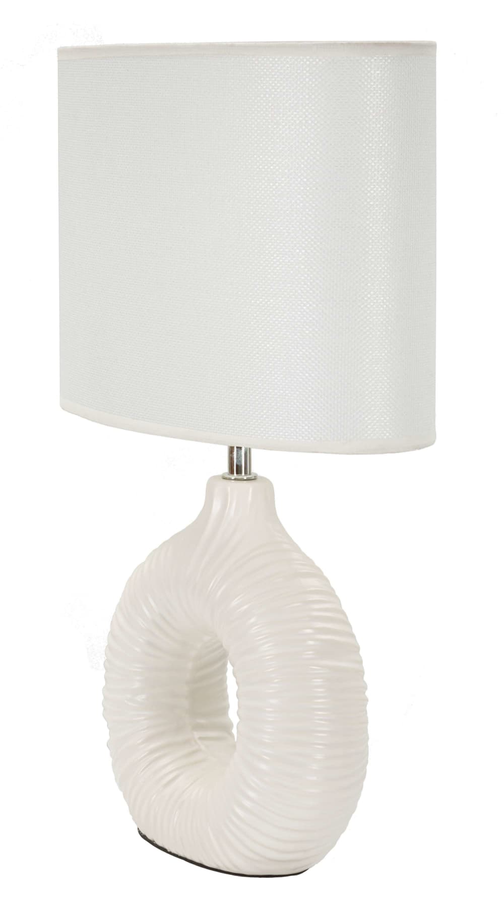 Lampe de table en céramique blanche 28,5x15x43 cm — vue 3
