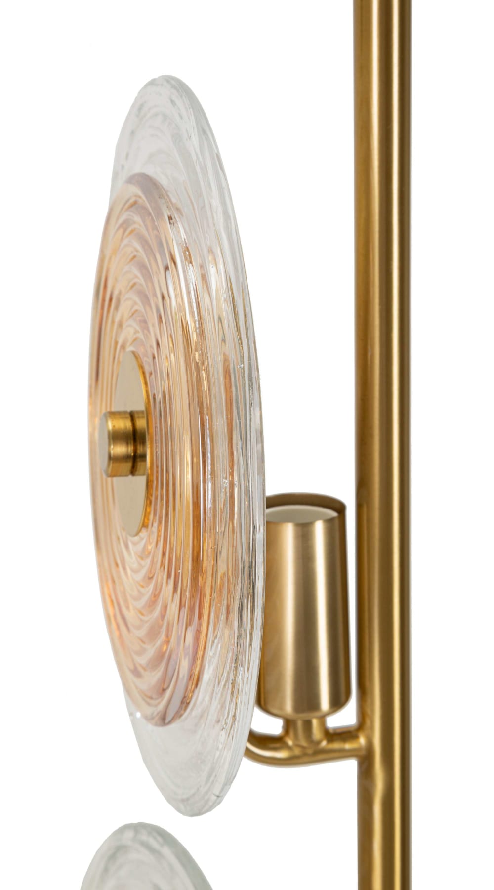 Lampe de table en métal doré et verre, ø 25x63 cm — vue 4