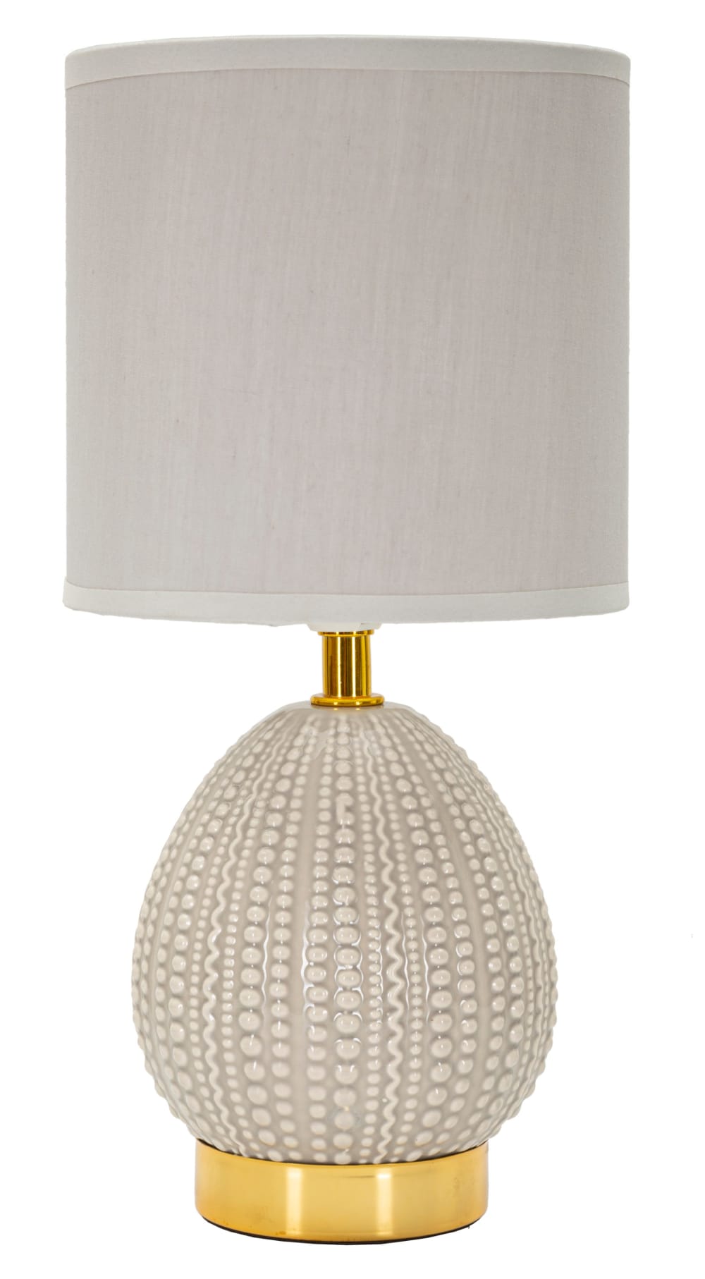 Graue Keramik-Nachttischlampe Ø 15x30,5 cm - Maisons Du Monde