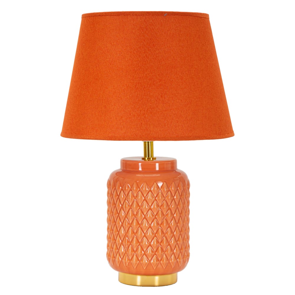 Lampe de table en céramique orange Ø cm 28x44