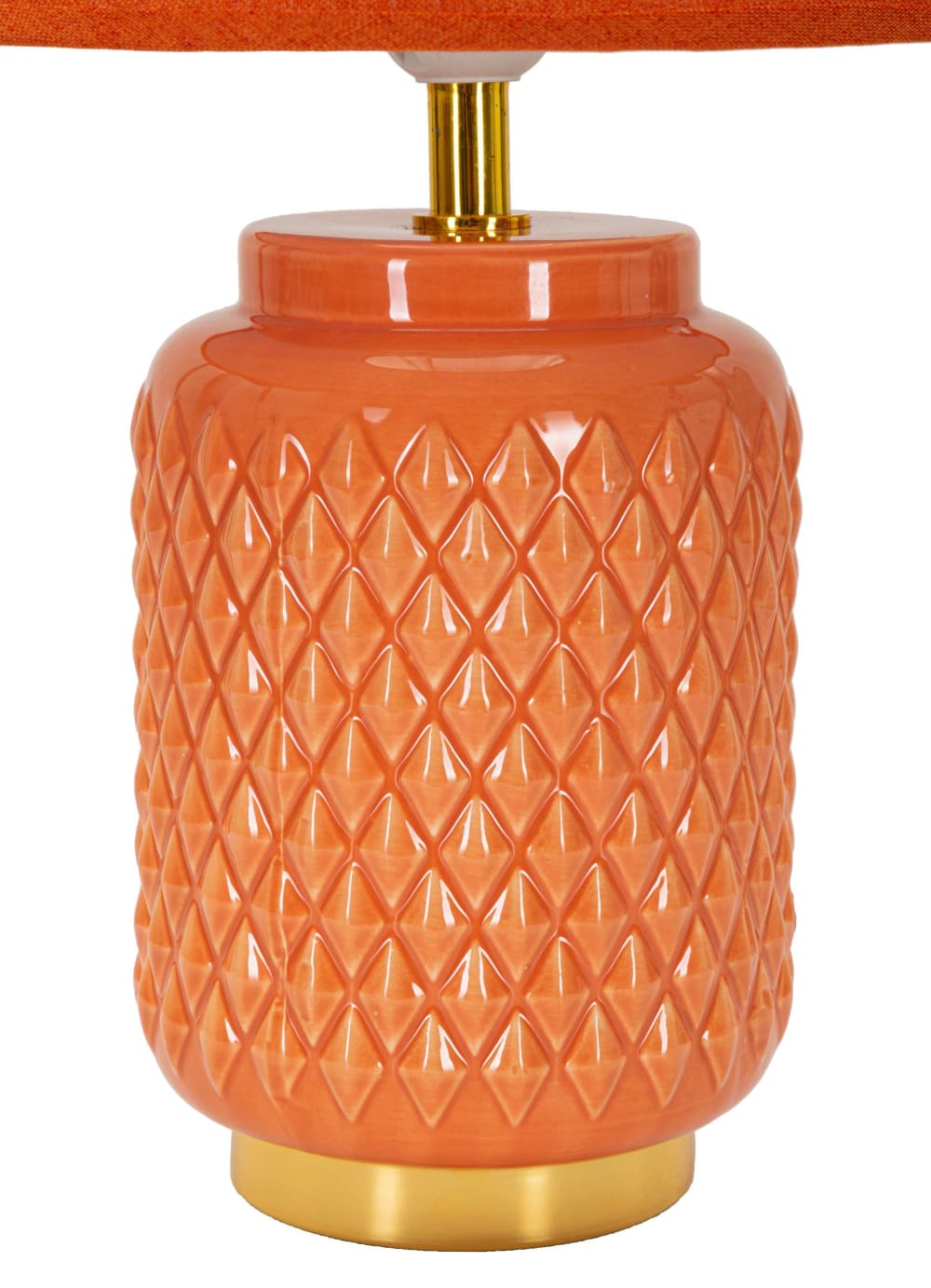 Lampe de table en céramique orange ø cm 28x44 — vue 3