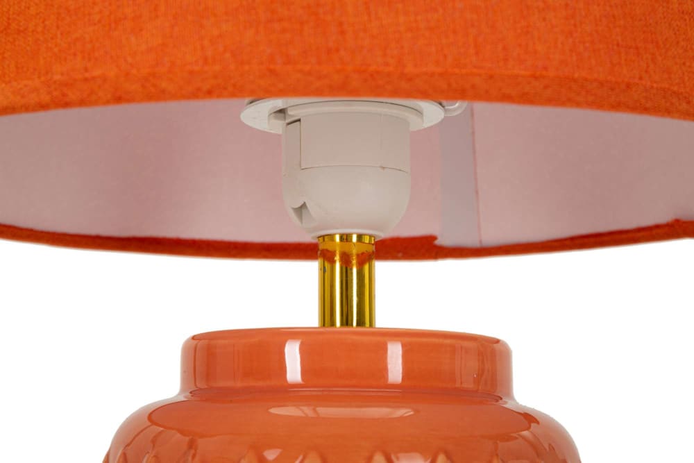 Lampe de table en céramique orange ø cm 28x44 — vue 4