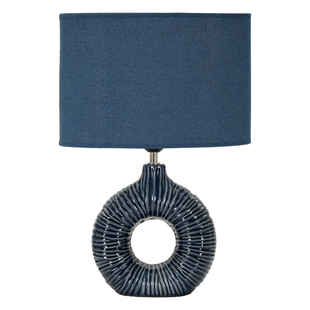 Lampe de table en céramique bleue 28,5x15x43 cm
