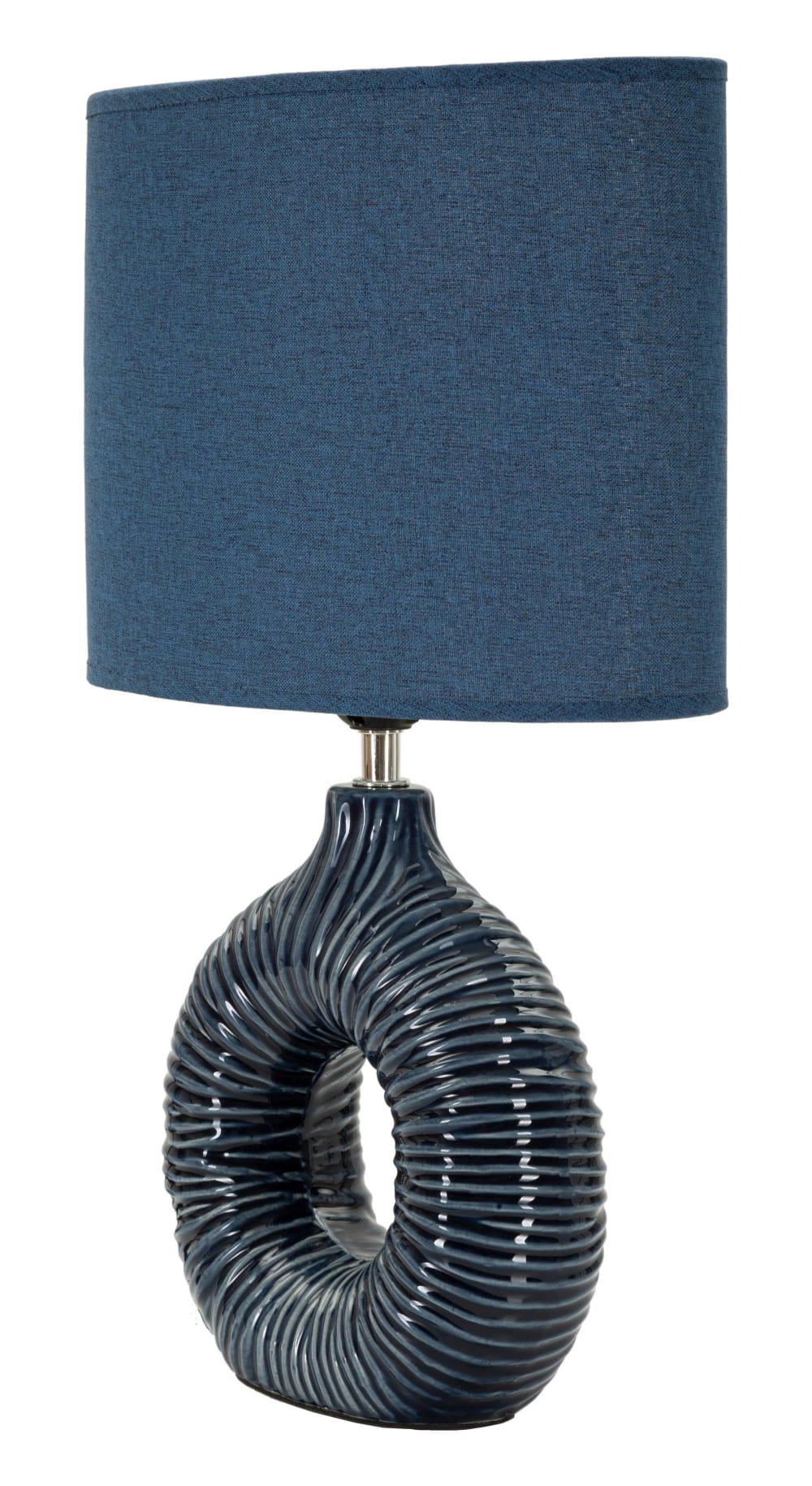 Lampe de table en céramique bleue 28,5x15x43 cm — vue 3