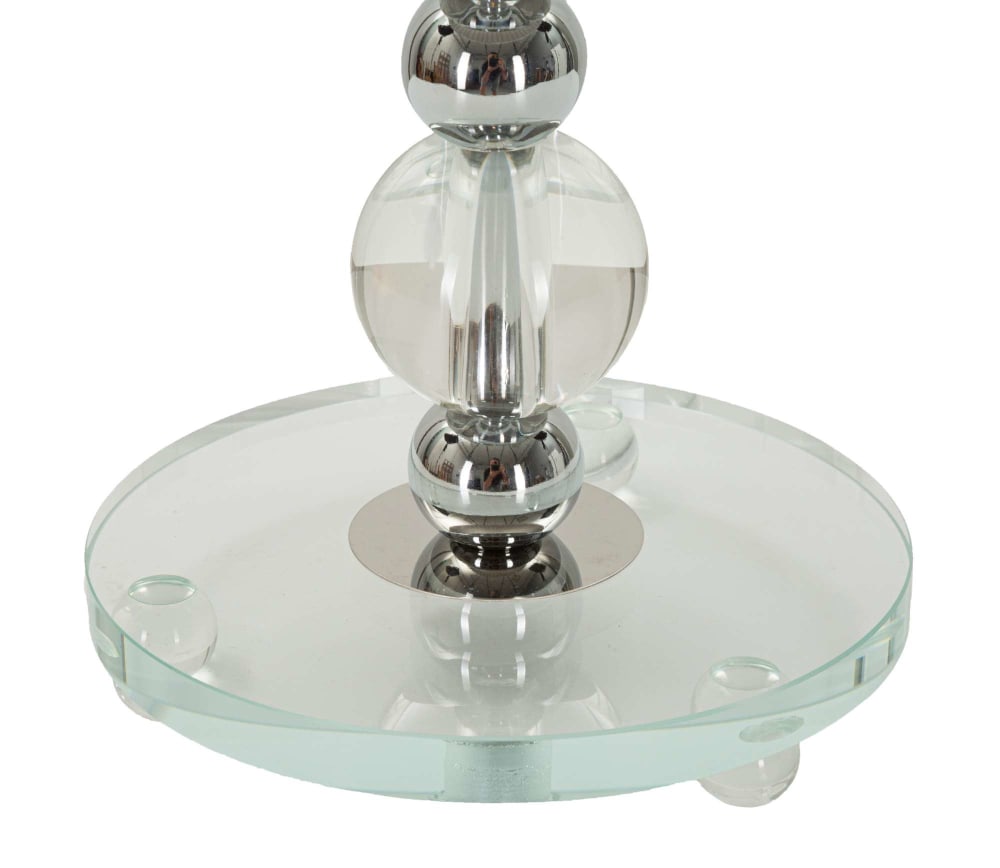 Lampe de table en métal argenté ø 30x48 cm — vue 4