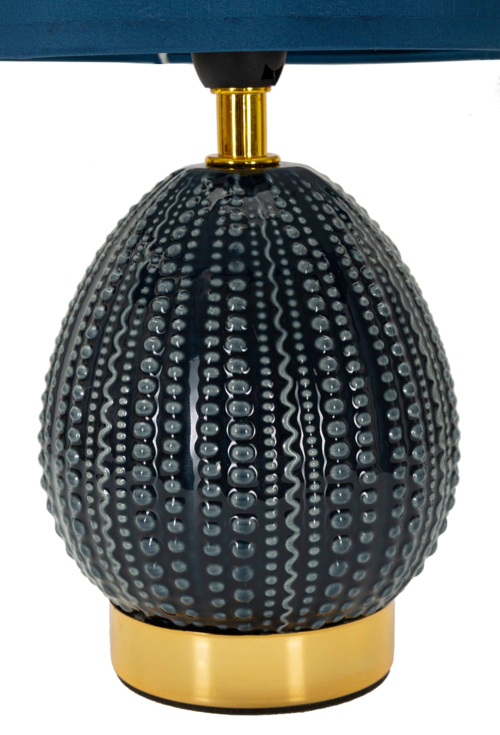 Lampe de chevet en céramique bleue ø 15x30,5 cm — vue 3