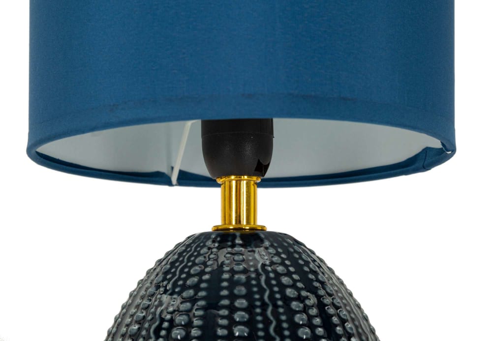 Lampe de chevet en céramique bleue ø 15x30,5 cm — vue 4