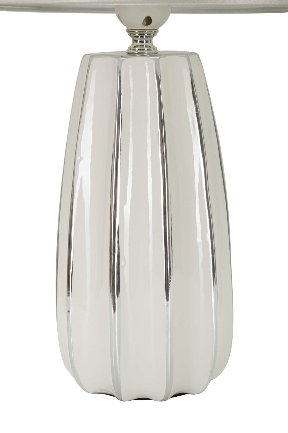 Lampe de table en céramique blanche et argentée ø 30x45 cm — vue 3