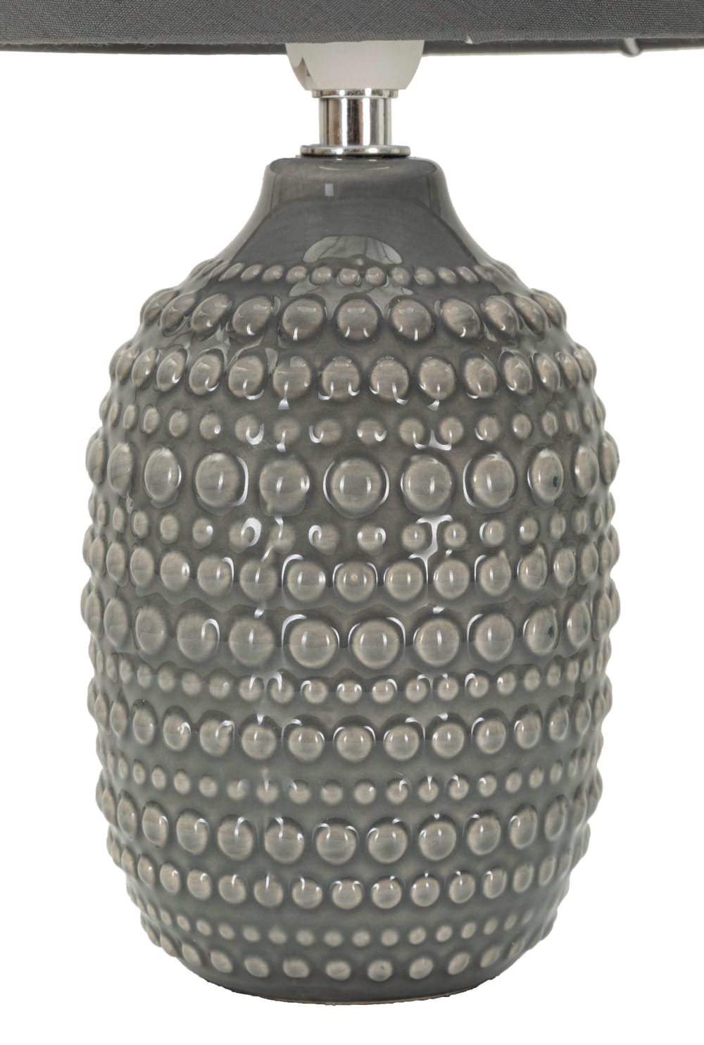Lampe de chevet en céramique grise ø 15x30,5 cm — vue 3
