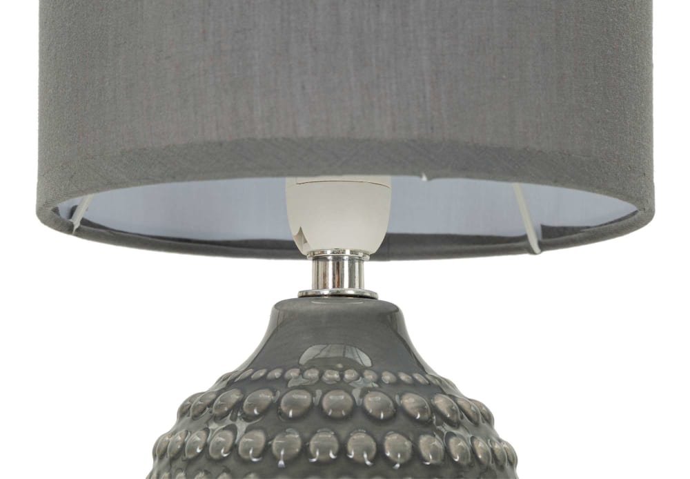 Lampe de chevet en céramique grise ø 15x30,5 cm — vue 4